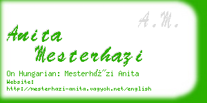 anita mesterhazi business card